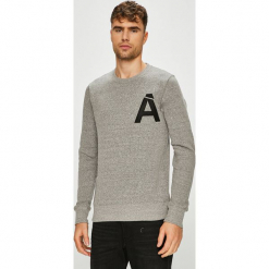 Premium by Jack&Jones - Bluza. Szare bluzy męskie Premium by Jack&Jones, s, z nadrukiem, z bawełny, z okrągłym kołnierzem, bez rękawów, bez kaptura. W wyprzedaży za 49,90 zł.