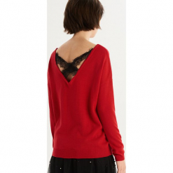 Sweter z wycięciem na plecach - Czerwony. Czerwone bez kategorii Sinsay, s, z dekoltem na plecach. Za 49,99 zł.