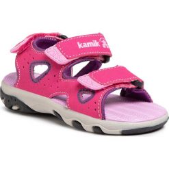 Sandały KAMIK - Lobster2 HK9126 Pink. Różowe sandały dziewczęce Kamik, ze skóry ekologicznej, bez zapięcia. W wyprzedaży za 139,00 zł.