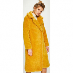 Answear - Płaszcz. Pomarańczowe płaszcze damskie ANSWEAR, l, z acetatu. Za 399,90 zł.