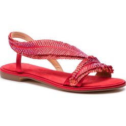 Sandały ALMA EN PENA - V19994 Suede Red. Czerwone klapki damskie Alma en Pena, bez wzorów, ze skóry, bez obcasa, na obcasie. W wyprzedaży za 279,00 zł.