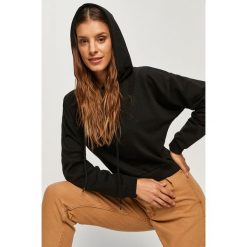 Answear - Bluza Answear Lab. Czarne bluzy damskie ANSWEAR, s, bez wzorów, z bawełny, bez rękawów, z kapturem. Za 89,90 zł.