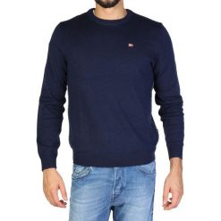 Napapijri Sweter Męski M Ciemny Niebieski. Niebieskie swetry męskie Napapijri, m, bez wzorów, z wełny, bez kołnierzyka, bez kaptura. W wyprzedaży za 369,00 zł.