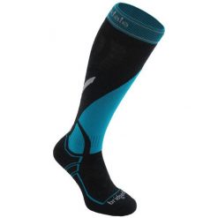 Bridgedale Skartpety Narciarskie Męskie Ski Midweight Gunmetal/Blue/003 L. Szare skarpetki męskie Bridgedale, bez wzorów, z wełny. W wyprzedaży za 75,00 zł.