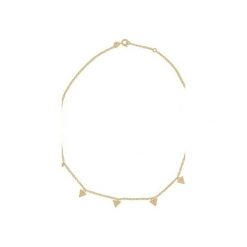 Srebrny pozłacany naszyjnik choker z trójkątami 925. Żółte naszyjniki damskie Atdiament, srebrne. Za 129,00 zł.