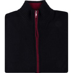 Sweter TOMASSO SWCR000251. Czerwone swetry rozpinane męskie marki Giacomo Conti, m, z wełny, klasyczne, z klasycznym kołnierzykiem. Za 249,00 zł.