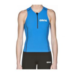Topy damskie: Arena Koszulka triathlonowa damska Triathlon Top ST niebieska r. S (1A916/88)