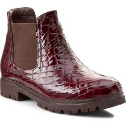 Sztyblety LANQIER - 37C525 Burgundy Crocodile. Czerwone buty zimowe damskie marki Lanqier, z lakierowanej skóry. W wyprzedaży za 229,00 zł.