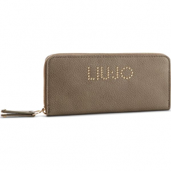 Duży Portfel Damski LIU JO - Xl Zip Around Colora N68201 E0037 Dark Olive 90822. Zielone portfele damskie Liu Jo, ze skóry ekologicznej. Za 299,00 zł.
