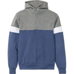 Bluza z kapturem bonprix szary melanż. Szare bluzy męskie bonprix, s, bez wzorów, z kapturem, bez rękawów, z kapturem. Za 99,99 zł.