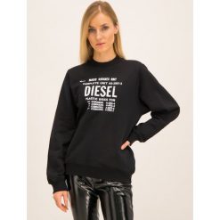 Bluza Diesel 00S9HX 0BAWT. Czarne bluzy damskie Diesel, s, bez wzorów, z bawełny, bez rękawów, bez kaptura. W wyprzedaży za 229,00 zł.