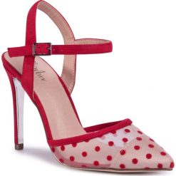 Sandały MENBUR - 21713 Bright Red 0076. Czerwone klapki damskie Menbur, bez wzorów, ze skóry ekologicznej, bez obcasa, na obcasie. Za 319,00 zł.