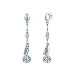 Kolczyki damskie: Kolczyki z kryształkami Swarovski i perłą syntetyczną