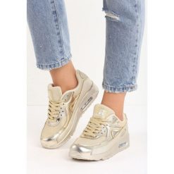 Złote Buty Sportowe Classical Nilda. Żółte buty sportowe damskie marki NEWFEEL, z gumy. Za 59,99 zł.
