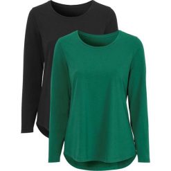 Cellbes Bluzka 2 Pack ciemnozielony Czarny female zielony/czarny 54/56. Czarne bluzki damskie Cellbes, bez wzorów, z bawełny, z okrągłym kołnierzem. Za 139,00 zł.
