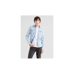 Koszule z długim rękawem Levis 65816 WESTERN SHIRT. Niebieskie koszule męskie Levi's®, xl, bez wzorów, bez kołnierzyka, z długim rękawem. Za 297,29 zł.