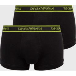 Emporio Armani - Bokserki (2 pack). Czarne bokserki męskie Emporio Armani, bez wzorów, z elastanu. W wyprzedaży za 119,90 zł.