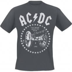AC/DC Europe - We Salute You T-Shirt ciemnoszary. Szare t-shirty męskie marki AC/DC, xxl. Za 89,90 zł.