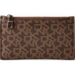 DKNY - Portfel damski, brązowy. Pomarańczowe portfele damskie DKNY, bez wzorów. Za 249,95 zł.