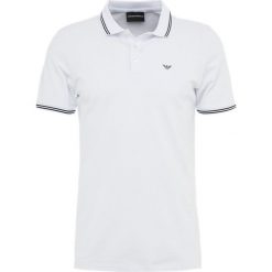 Emporio Armani Koszulka polo bianco ottico. Szare koszulki polo marki Emporio Armani, l, z bawełny, z kapturem. Za 419,00 zł.