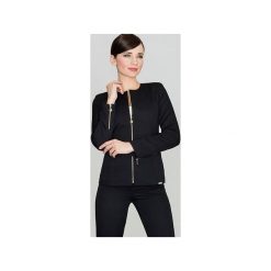 Żakiet K301 Czarny. Czarne marynarki damskie Lenitif, xl, bez wzorów. Za 149,00 zł.