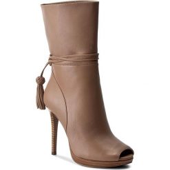 Botki MICHAEL KORS - Rosalie Open Toe Bootie 40T7ROHE5L Dk Khaki. Brązowe buty zimowe damskie Michael Kors, z materiału, z otwartym noskiem. W wyprzedaży za 659,00 zł.