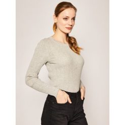 Sweter Calvin Klein Jeans Pointelle Rib-Knit Jumper J20J213515. Szare swetry damskie Calvin Klein Jeans, s, bez wzorów, z bawełny, klasyczne, bez rękawów, bez kaptura. W wyprzedaży za 249,00 zł.
