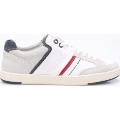 Levi's - Buty Beyers. Białe buty skate męskie marki Levi's®, ze skóry, na sznurówki. W wyprzedaży za 269,90 zł.