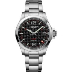 LONGINES Conquest L3.718.4.66.6. Szare, analogowe zegarki męskie LONGINES, ze stali. Za 5120,00 zł.