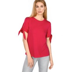 Tommy Hilfiger Abel Top Czerwony. Czerwone bluzki damskie TOMMY HILFIGER, l, bez wzorów, z bawełny, bez kołnierzyka. Za 343,95 zł.
