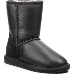 Buty EMU AUSTRALIA - Townsend W10715 Black. Czarne kozaki damskie EMU Australia, ze skóry, na niskim obcasie, bez zapięcia. W wyprzedaży za 469,00 zł.
