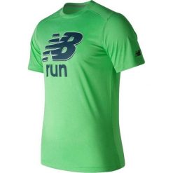 Koszulka męska NEW BALANCE HEATHER / MT71091VCH. Brązowe koszulki męskie New Balance, m, bez wzorów, bez kołnierzyka, bez rękawów. Za 59,99 zł.