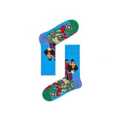 Skarpetki Happy Socks X The Beatles BEA01-7000. Czarne skarpetki męskie marki Happy Socks, w kolorowe wzory, z bawełny. Za 39,90 zł.