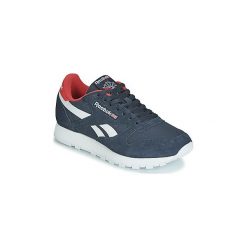 Buty Reebok Classic CL LEATHER MU. Niebieskie trampki i tenisówki damskie Reebok Classic, bez wzorów, bez zapięcia. Za 399,00 zł.
