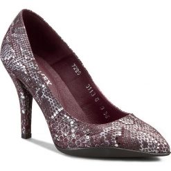 Szpilki ANN MEX - 7299 14JN Bordo. Czerwone szpilki lakierowane Ann Mex, bez wzorów, eleganckie, bez obcasa, na obcasie, bez zapięcia. W wyprzedaży za 179,00 zł.