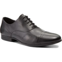 Półbuty GEOX - U Wilburg D U822SD 00043 C9999 Black. Czarne buty wizytowe męskie marki Geox, ze skóry. W wyprzedaży za 369,00 zł.