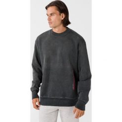Diesel S-Bay Bluza Szary. Szare bluzy męskie Diesel, s, z nadrukiem, z bawełny, bez kołnierzyka, bez rękawów, bez kaptura. Za 662,95 zł.