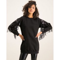 Bluza My Twin 192MT2160. Czarne bluzy damskie My Twin, xs, bez wzorów, bez rękawów, bez kaptura. W wyprzedaży za 419,00 zł.