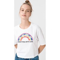 Puma Pride Graphic Koszulka Biały. Białe koszulki damskie Puma, xs, z nadrukiem, z bawełny, bez kołnierzyka, z krótkim rękawem. Za 128,95 zł.