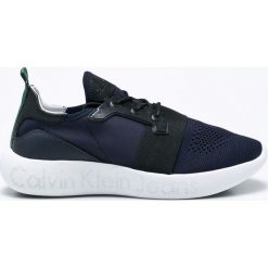 Calvin Klein Jeans - Buty. Niebieskie halówki męskie marki Calvin Klein Jeans, z jeansu, na sznurówki. W wyprzedaży za 269,90 zł.