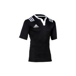 Koszulka krótki rękaw do rugby 3S. Czarne koszulki męskie marki Adidas, s, bez wzorów, bez kołnierzyka, z krótkim rękawem, krótkie. Za 169,99 zł.