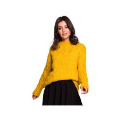 BK038 Sweter ze splotem typu warkocz. Czerwone swetry damskie BE, na zimę, xl, bez wzorów, ze splotem, klasyczne, bez rękawów, bez kaptura. Za 145,00 zł.