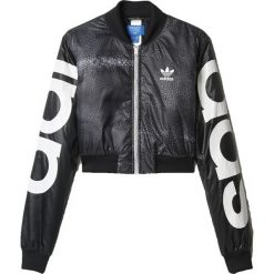 DAMSKA KURTKA BOMBER RITA ORA ADIDAS (42). Kurtki damskie Adidas, bez wzorów, bez kaptura. W wyprzedaży za 229,99 zł.