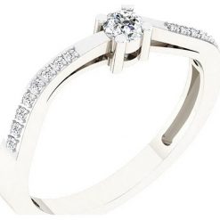 Złoty pierścionek z diamentami. Szare pierścionki damskie Art of Diamond & Co., z diamentem, złote. W wyprzedaży za 615,95 zł.