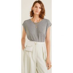 Mango - T-shirt Lola. Białe t-shirty damskie Mango, s, bez wzorów, z elastanu, z okrągłym kołnierzem. Za 49,90 zł.