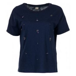 Timeout T-Shirt Damski Xs Ciemny Niebieski. Niebieskie koszulki damskie Timeout, xs, bez wzorów, z bawełny, bez kołnierzyka, z krótkim rękawem. W wyprzedaży za 94,00 zł.