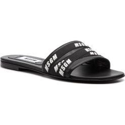 Klapki MSGM - Flat Slides 2641MDS1350 259 99 Czarny. Czarne klapki damskie MSGM, bez wzorów, ze skóry, bez obcasa, na obcasie. W wyprzedaży za 679,00 zł.