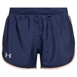 Szorty sportowe Under Armour Fly-By 1350196. Fioletowe spodnie damskie Under Armour, xs, bez wzorów, z poliesteru. Za 109,00 zł.
