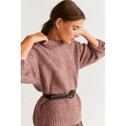 Mango - Sweter Darya. Różowe swetry damskie Mango, s, bez wzorów, z dzianiny, bez rękawów, bez kaptura. W wyprzedaży za 99,90 zł.