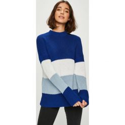 Only - Sweter. Niebieskie swetry damskie marki ONLY, s, bez wzorów, z bawełny, z krótkim rękawem, krótkie, bez kaptura. W wyprzedaży za 59,90 zł.
